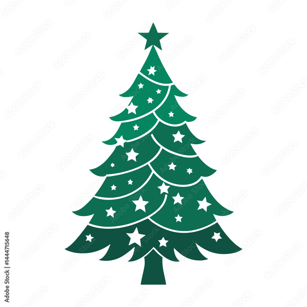 Fototapeta premium christmas tree on white background