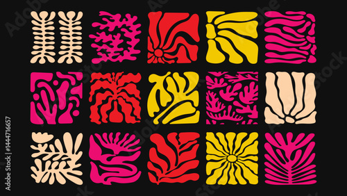 Seamless minimal pattern with delicate floral motifs, soft wavy lines and muted ocean tones, inspired by Japanese simplicity and nature.