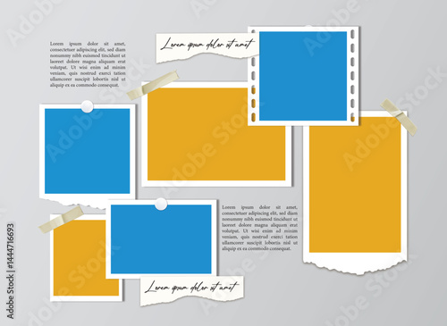Aesthetic collage desktop photo layout abstrack