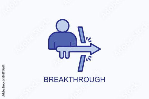 Breakthrough Icon Or Logo Isolated Illustration