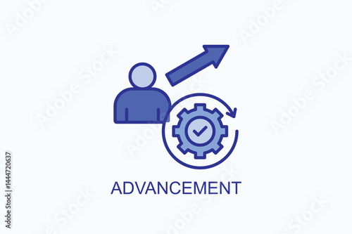 Advancement Icon Or Logo Isolated Illustration