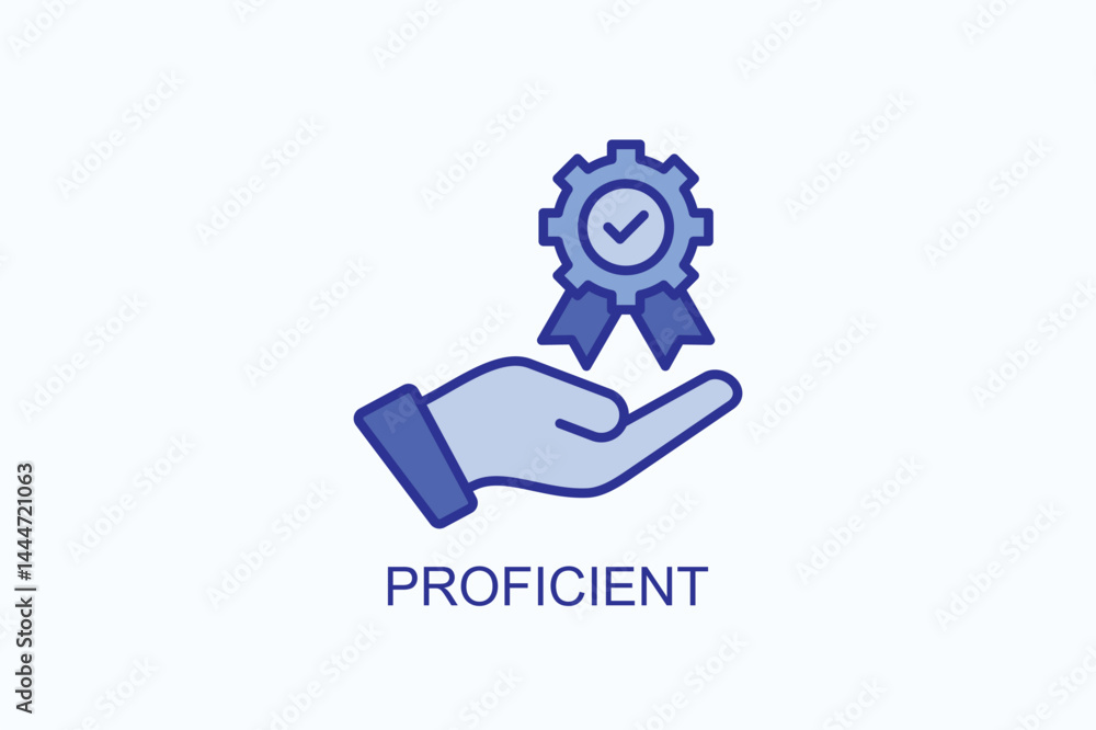 Proficient Icon Or Logo Isolated Illustration Proficient Icon Or Logo Isolated Illustration
