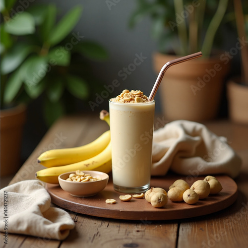 breakfast with milk and cookies