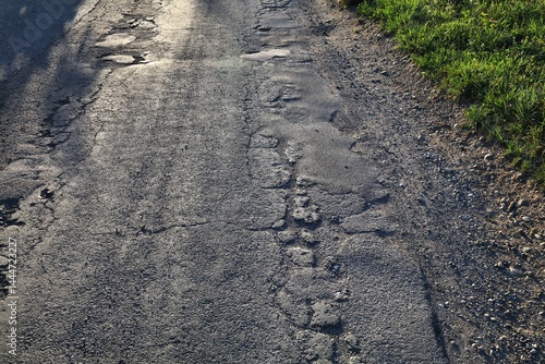 Obraz na płótnie Broken countryside road in Austria w salonie