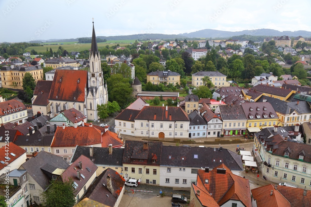 Melk town view in Austria