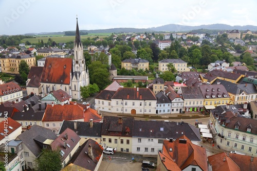 Obraz na płótnie Melk town view in Austria w salonie