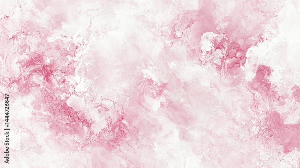 Fototapeta premium Abstract pink and white marbled design.