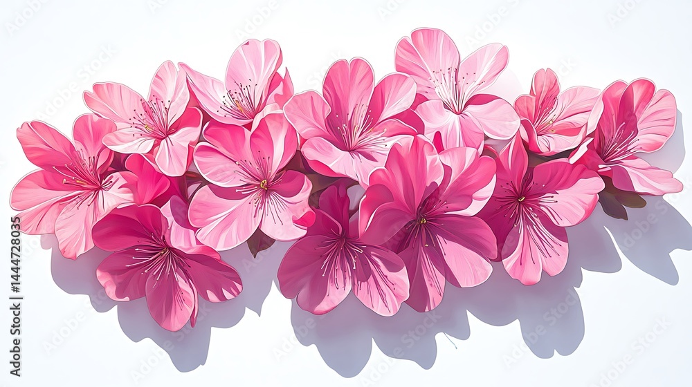 Fototapeta premium Pink Blossom Bouquet: A Vibrant Springtime Floral Display