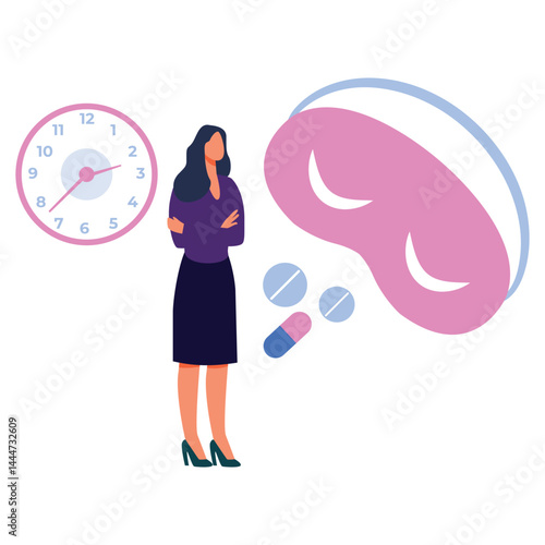 sleep overcome vector Illustration which can easily edit or modify