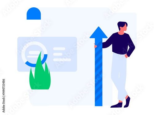 Virtual characters social communication concept business flat vector hand drawn illustration
