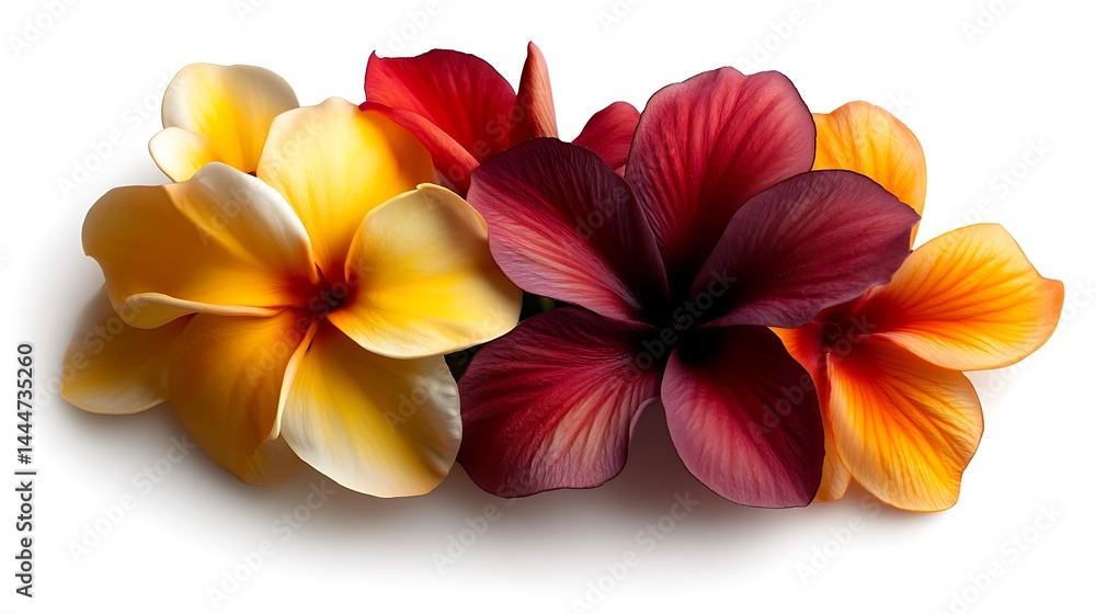 Obraz premium Vibrant Plumeria Blooms: A Tropical Delight