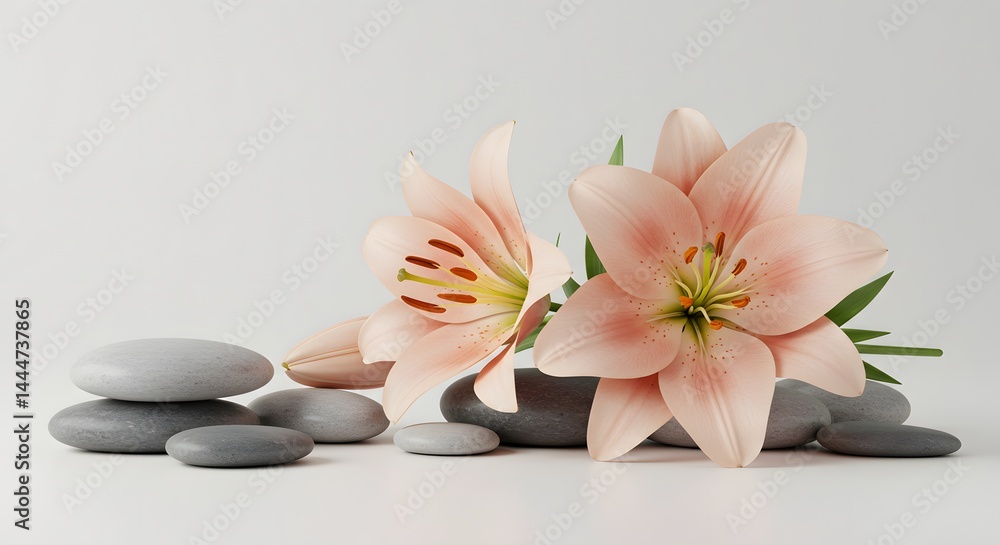 Lily and Stone Arrangement Lily and Stone Arrangement