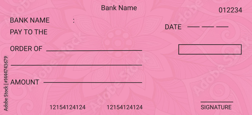 Professional Blank Check Template for Personal or Business Use
