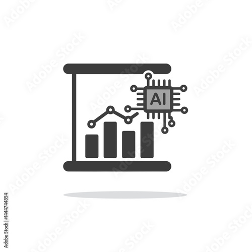 AI-Driven Financial Growth: A compelling icon showcases the synergy of artificial intelligence with financial growth.