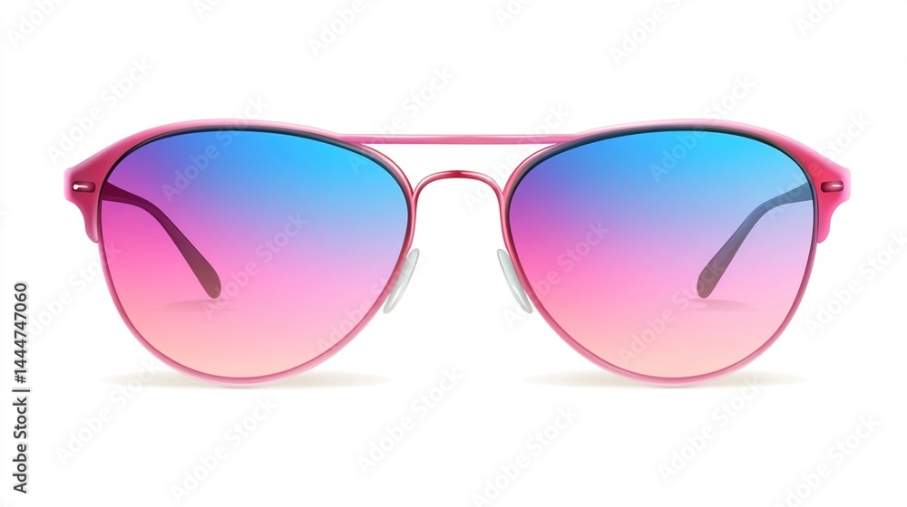 Pink aviator sunglasses with ombre lenses. Pink aviator sunglasses with ombre lenses.
