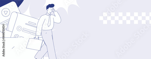 Virtual characters social communication concept business flat vector hand drawn illustration
