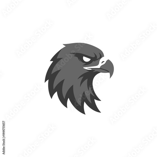 Wallpaper Mural Majestic Eagle Profile: A striking silhouette of an eagle's head, meticulously crafted, with piercing eyes. Torontodigital.ca