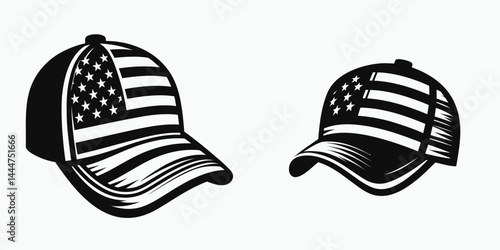 The Graduation Cap. 4th of july Independence Day Symbol Vector Clip art. Academic headwear scholastic attainment commencement milestone.