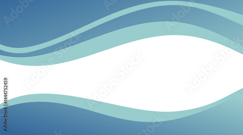 abstract green and blue wave background with blank at the middle