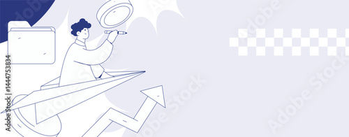 Virtual characters social communication concept business flat vector hand drawn illustration
