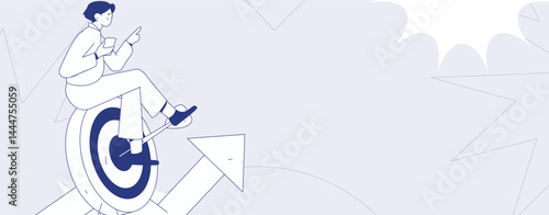 Virtual characters social communication concept business flat vector hand drawn illustration
