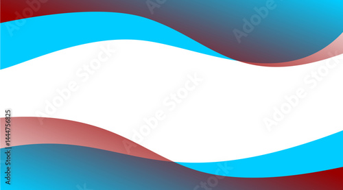 abstract red and blue wave background with blank at the middle