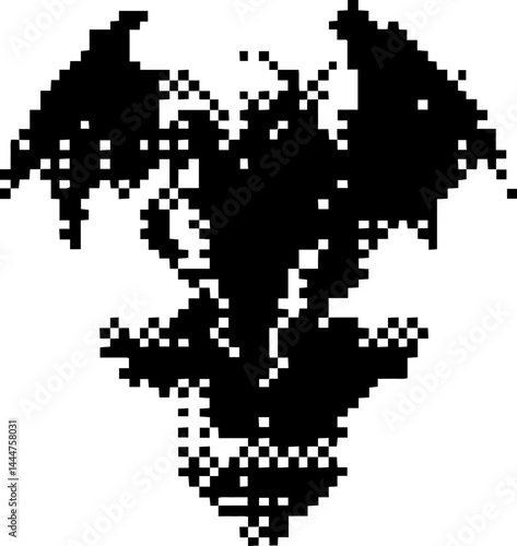 Dark Aesthetic Dithering Graphic Element