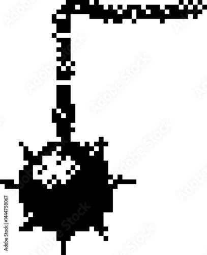 Dark Aesthetic Dithering Graphic Element