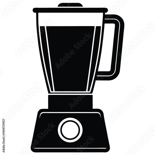 blender vector silhouette illustration, blender vector silhouette vector illustration, kitchen blender icon, blender mixer logo, A Blender vector silhouette on a white background, illustration.