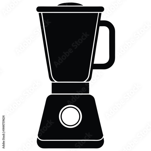 blender vector silhouette illustration, blender vector silhouette vector illustration, kitchen blender icon, blender mixer logo, A Blender vector silhouette on a white background, illustration.
