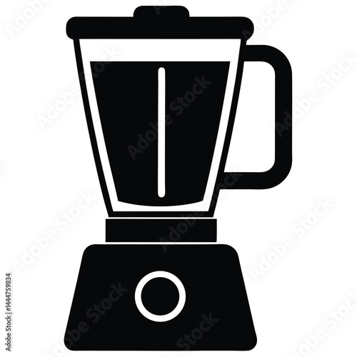 blender vector silhouette illustration, blender vector silhouette vector illustration, kitchen blender icon, blender mixer logo, A Blender vector silhouette on a white background, illustration.