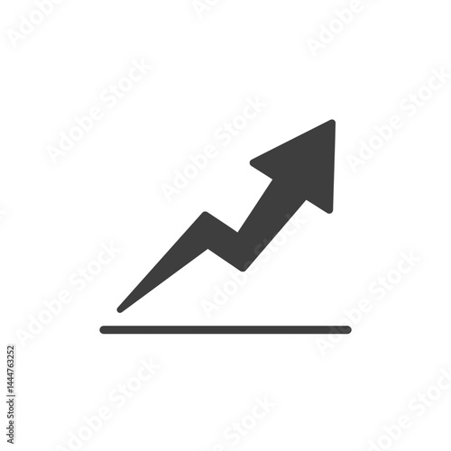Ascending Arrow: An emblematic arrow pointing upwards against a stark backdrop, signifying growth, progress, and rising trends.