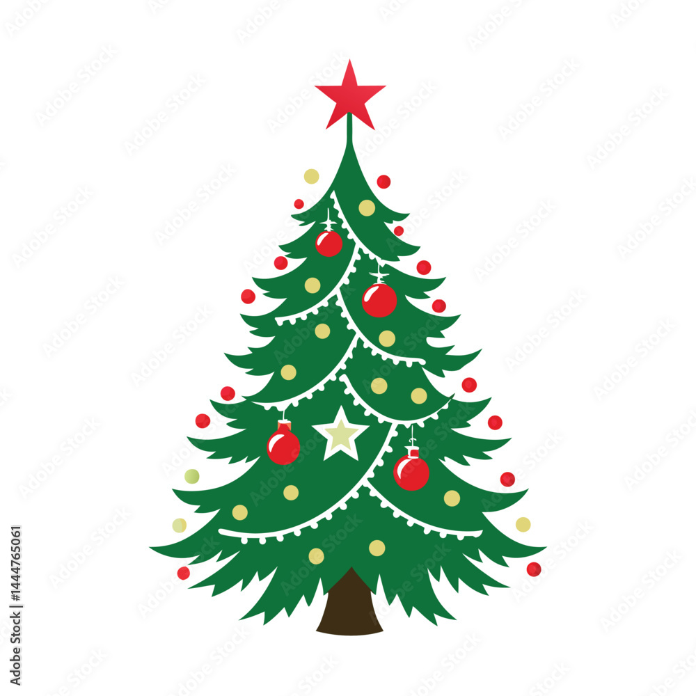 christmas tree on white background christmas tree on white background