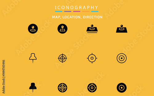 Navigation Icons, Map Icons, GPS Icons, Vector Icons, Flat Design, Location Icons, Direction Icons, Compass, Route Icons, Travel Icons, UI Icons, Web Icons
