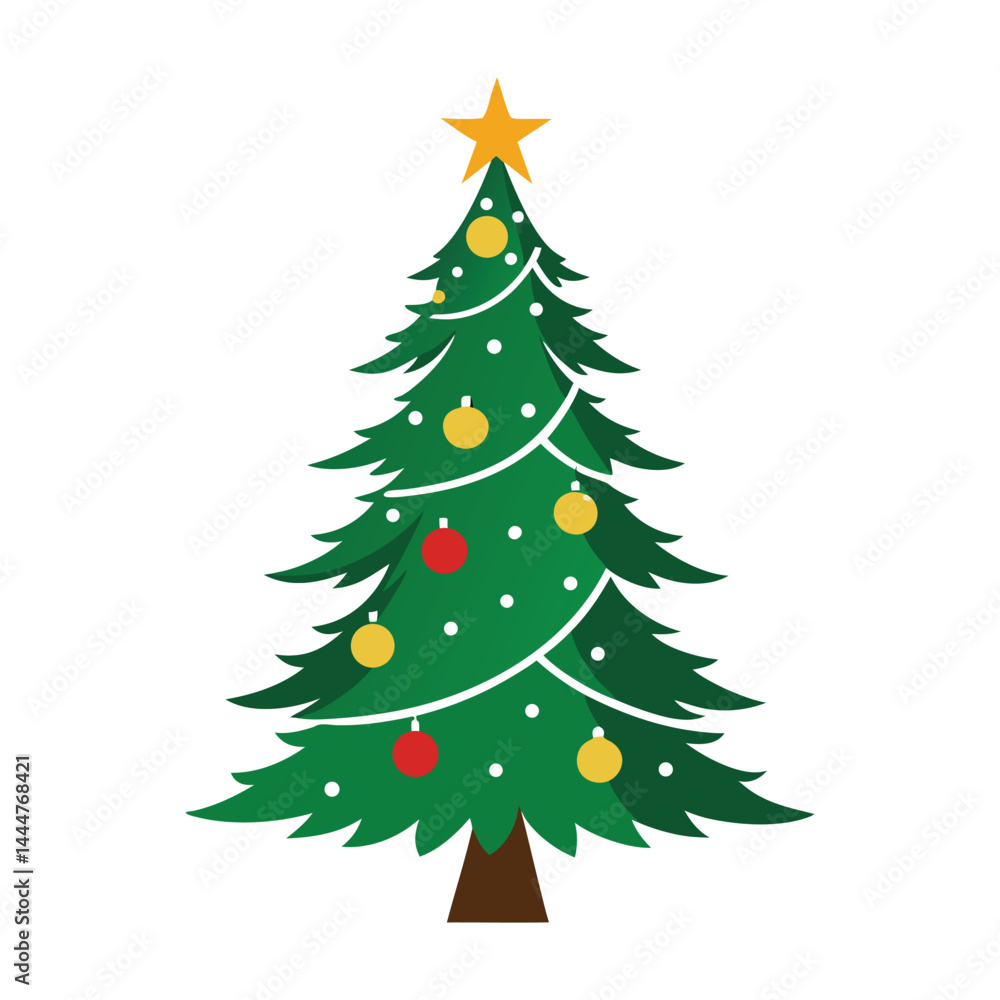 christmas tree on white background christmas tree on white background
