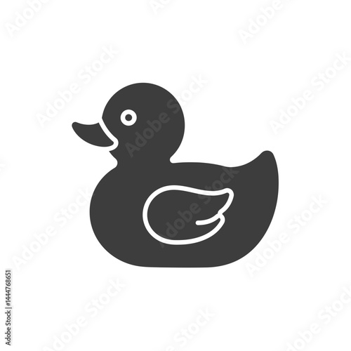 Rubber Duck Icon: A simple yet charming icon of a classic rubber duck, perfect for adding a touch of playful fun to any design.