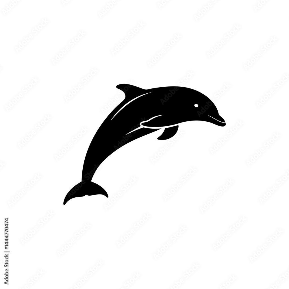 Fototapeta premium Dolphin silhouette sea mammal