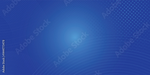 Modern abstract blue background with circular lines. Digital future technology concept. vector illustration.