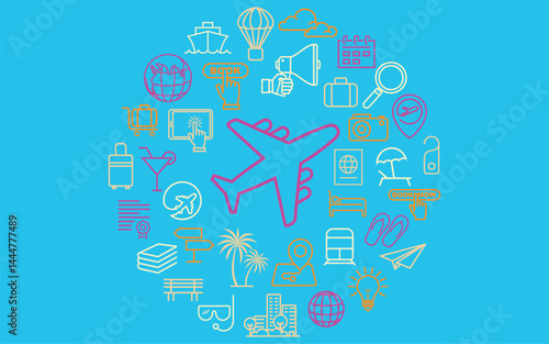 Navigation Icons, Travel Icons, Map Icons, GPS Icons, Vector Icons, Flat Design, Location Icons, Direction Icons, Compass, Route Icons, Destination Icons, UI Icons, Web Icons