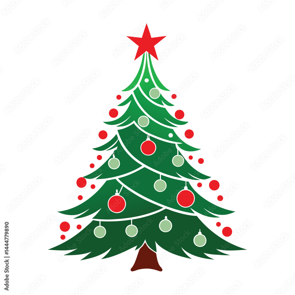 christmas tree on white background christmas tree on white background