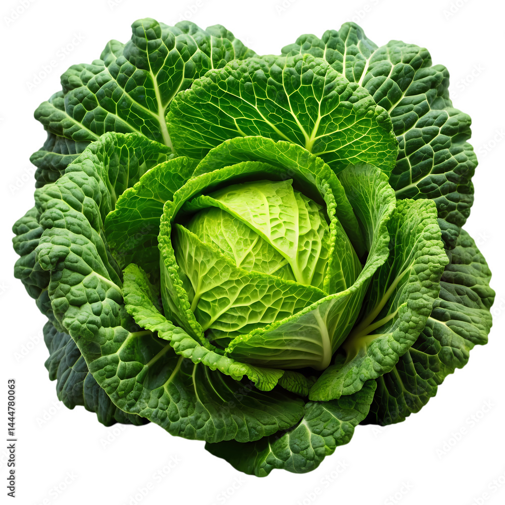 Fresh Green Savoy Cabbage: High-Resolution Image Fresh Green Savoy Cabbage: High-Resolution Image