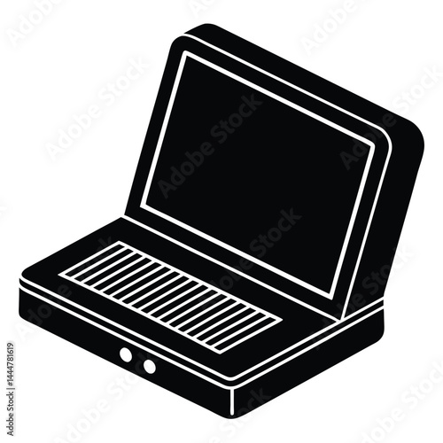 Tablet computer device with keyboard flat icon for apps and websites, Computer tablet device flat vector icon for apps and websites, Computer Screen icons thin line illustrations designs, Computer.