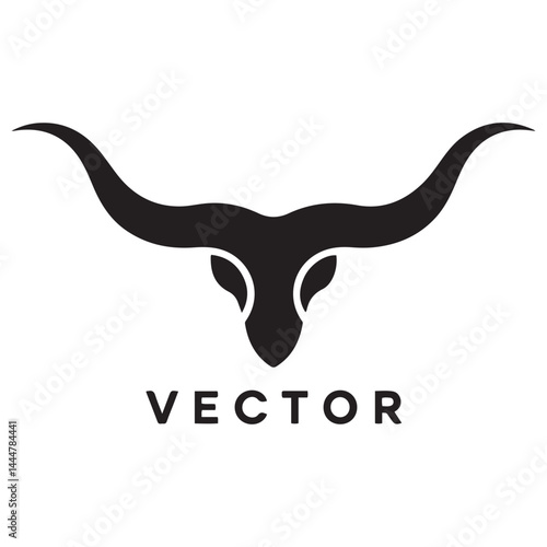 Horn Vector Logo Design Inspirations Vector Black silhouettes. with white background