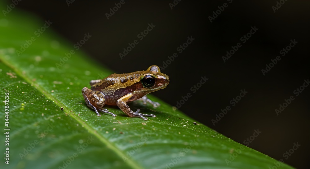 Small Frog on Green Leaf Small Frog on Green Leaf