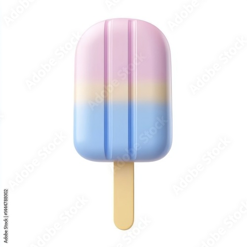 Obraz na płótnie Pastel-colored popsicle with a smooth, ombre design. w salonie