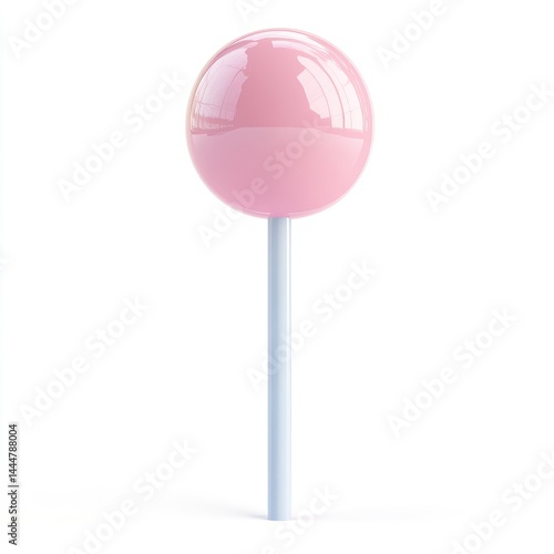 Obraz na płótnie Pink lollipop on a light stick against a white background. w salonie