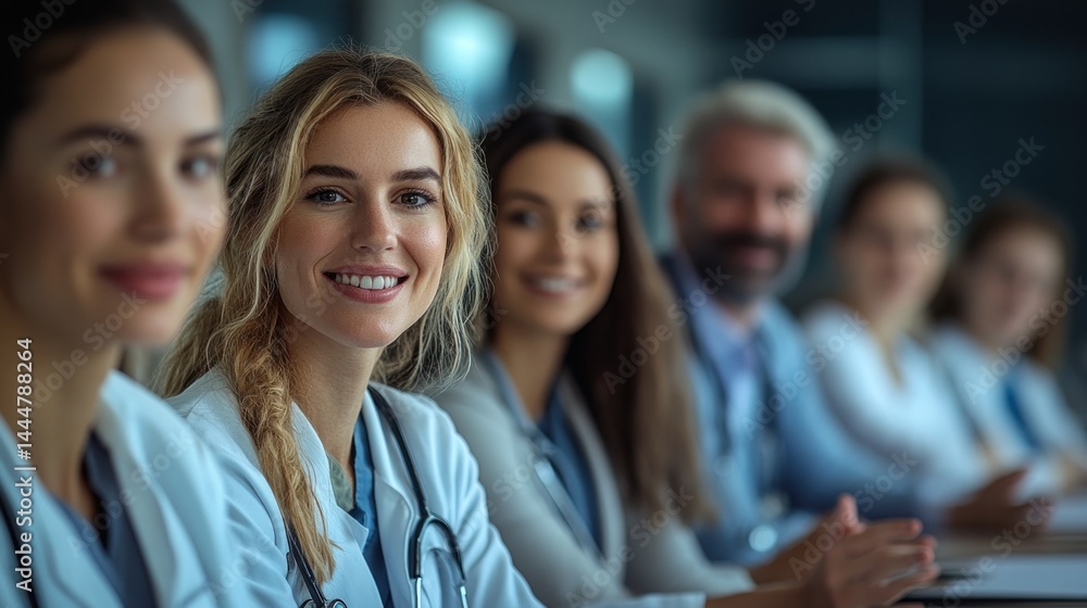 Confident Medical Team: Doctors and Nurses in a Meeting Confident Medical Team: Doctors and Nurses in a Meeting