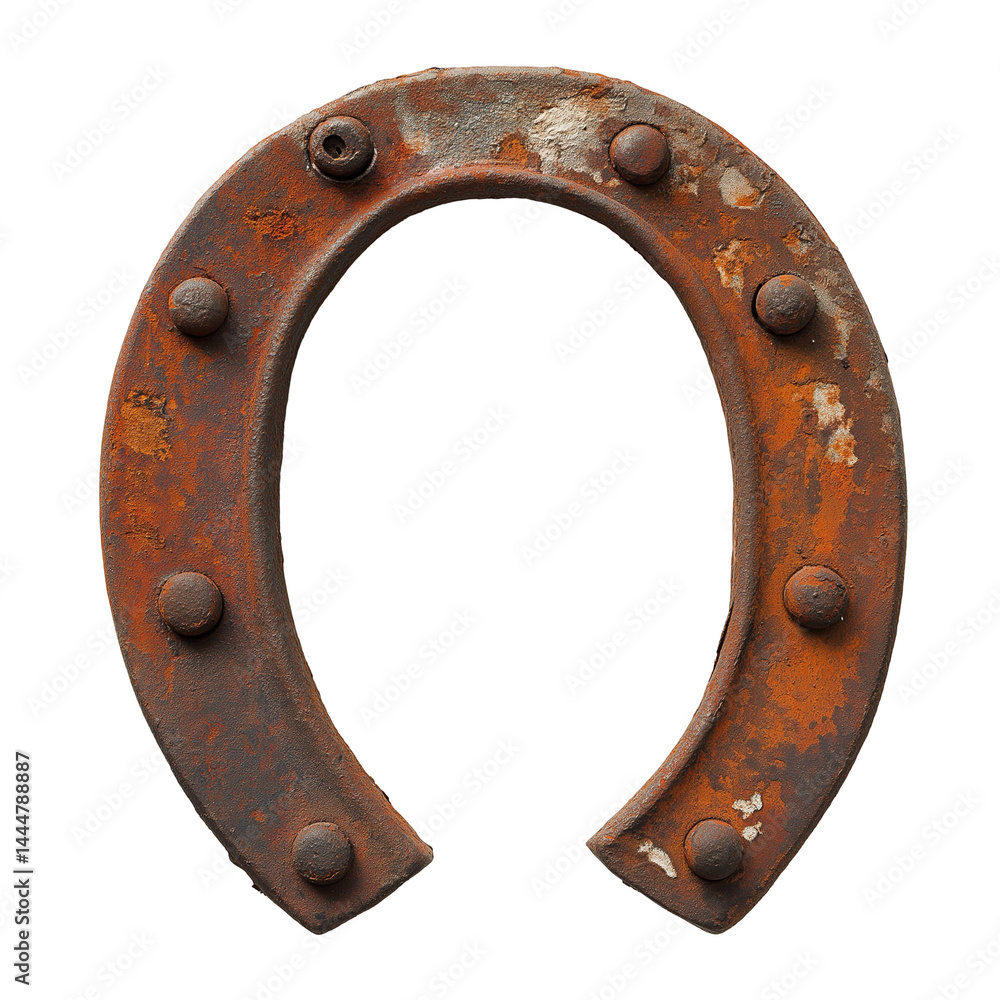 rusty horseshoe isolated on white rusty horseshoe isolated on white