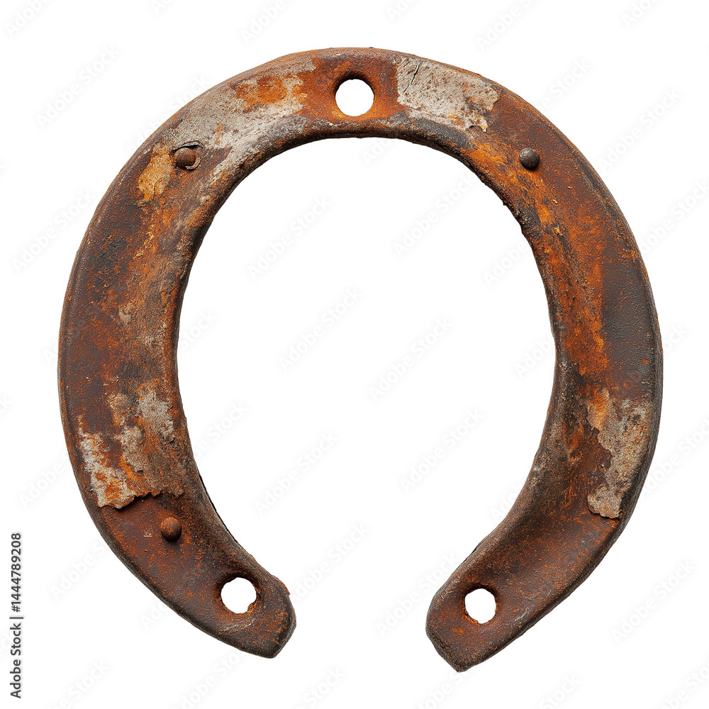 rusty horseshoe isolated on white rusty horseshoe isolated on white