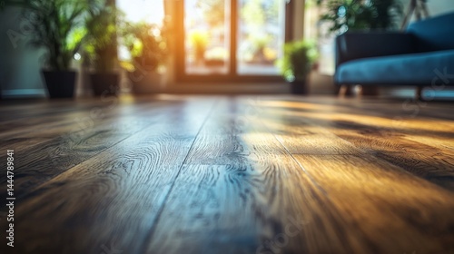 Wallpaper Mural Cozy Living Room Scene with Elegant Couch on Warm Wooden Floor Creating an Inviting Relaxing Atmosphere Torontodigital.ca